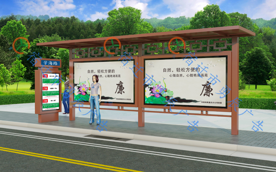 仿古候车亭发货